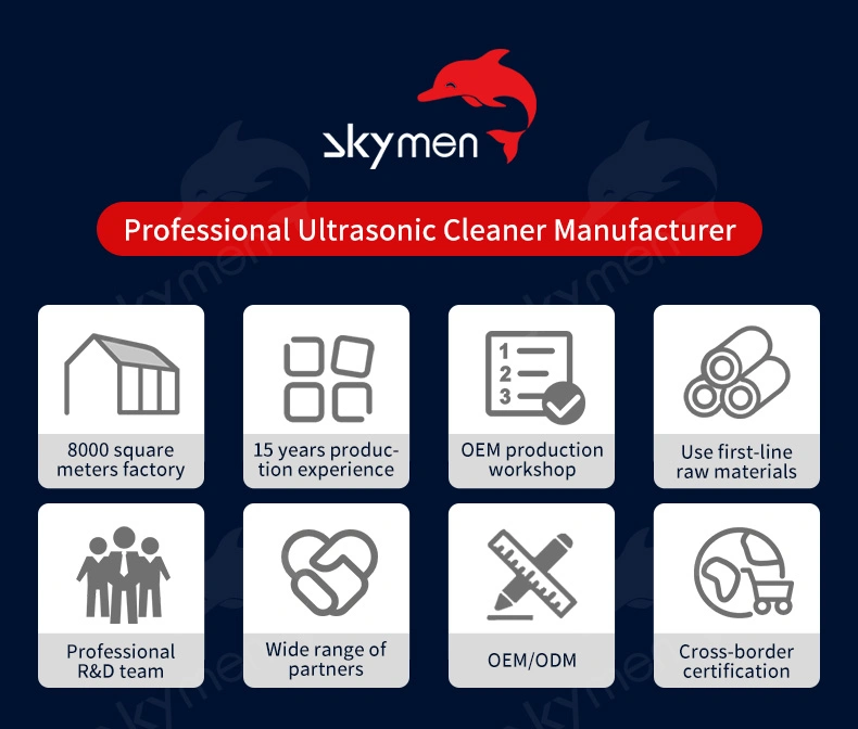 Υπερηχητική δύναμη Skymen συν την ιατρική υπερηχητική καθαρίζοντας μηχανή 1080W με το χρονόμετρο Benchtop καθαρότερο 30L θερμαστρών